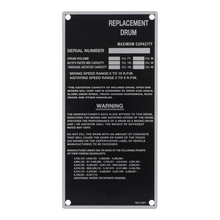 McNeilus 0215071 – Rplmt Drum Data Plate